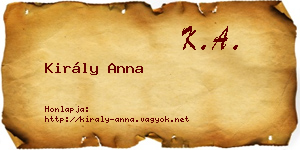 Király Anna névjegykártya